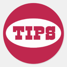 Autocollants rouges de pot de bout de TIP
