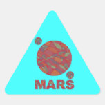 Autocollants rouges de triangle d'art de planète d