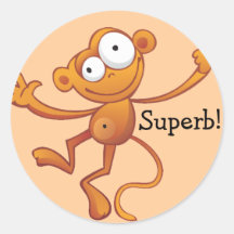 Autocollants superbes de récompense - singe