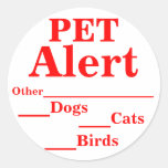 Autocollants vigilants d'animal familier