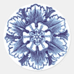 Autocollants vintages bleus de joint d'enveloppe d