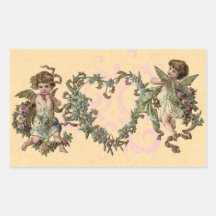 Autocollants vintages de féerie de Valentine