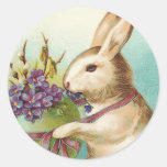Autocollants vintages de lapin de Pâques
