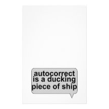 Autocorrect stupide suce papier à lettre personnalisé