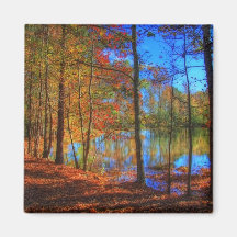 Automne au lac magnets