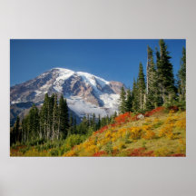 Automne chez le mont Rainier Affiches