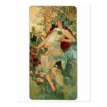 Automne de ~ de Nouveau d'art par Alphonse Mucha Cartes Postales