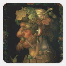 Automne, d'une série dépeignant les quatre sticker carré