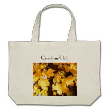 Automne jaune de feuille d'automne de cadeaux de c sac de toile