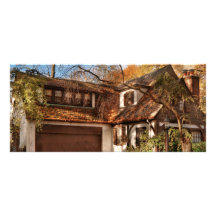 Automne - Westfield, NJ - perdu dans woods.jpg Double Carte En Couleur