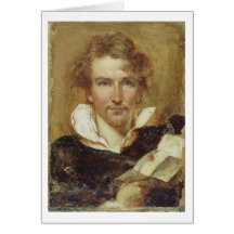 Autoportrait, 1823 (huile sur le papier sur le pan cartes de vœux