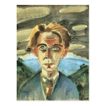 Autoportrait à Barcelone par Walter Gramatte Carte Postale