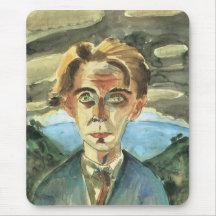 Autoportrait à Barcelone par Walter Gramatte Tapis De Souris