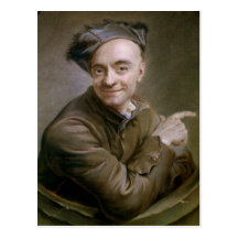 Autoportrait avec la boudine, 1737 carte postale