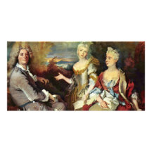 Autoportrait avec la famille par Largillière Nicol Cartes De Vœux Avec Photo