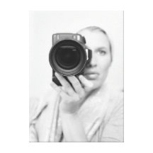 Autoportrait avec l'appareil-photo toile tendue