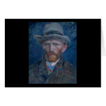 Autoportrait avec le chapeau de feutre gris carte