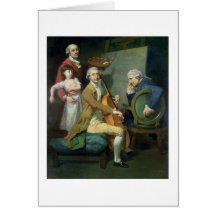 Autoportrait avec sa fille, Maria Theresa (?) Carte De Vœux