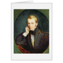 Autoportrait, c.1827-37 (huile sur le panneau) carte de vœux