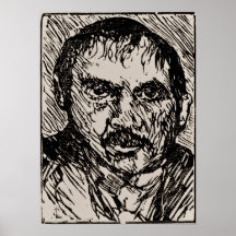 Autoportrait d'affiche de Lovis Corinthe d'artiste