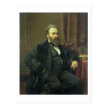 Autoportrait de l'artiste, 1869 (huile sur la toil carte postale