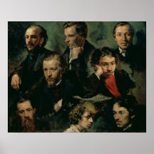 Autoportrait et portraits des amis, 1864 posters