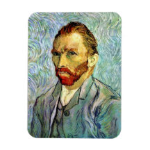 Autoportrait vert de Van Gogh Magnets Rectangulaires