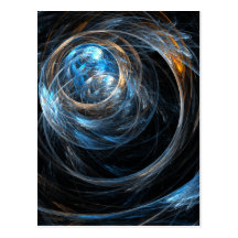Autour de la carte postale d'art abstrait du monde