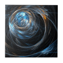 Autour de la tuile d'art abstrait du monde carreau