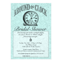 Autour de l'invitation nuptiale de douche d'horlog