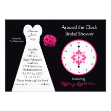 Autour des invitations nuptiales de douche d'horlo