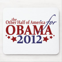 Autre moitié de l'Amérique pour Obama 2012 Tapis De Souris