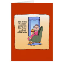 Avant carte drôle de gueule d'humour de café