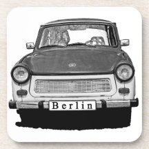 Avant de voiture de Trabant, noir et blanc, Berlin Sous-bocks