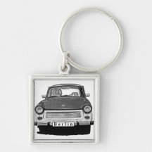 Avant de voiture de Trabant, noir et blanc, Berlin Porte-clé
