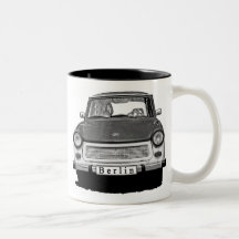 Avant de voiture de Trabant, noir et blanc, Berlin Tasse
