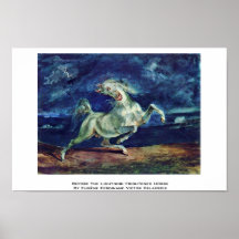 Avant la foudre cheval effrayé affiche