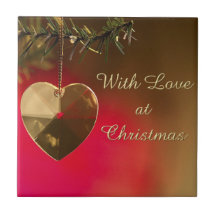 Avec amour au trépied de tuile de Noël Carreau En Céramique