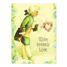 Avec amour le plus affectueux Valentine victorien  Carte Postale