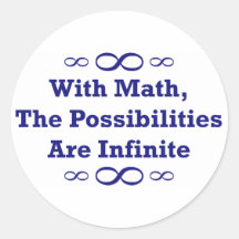 Avec des maths, les possibilités sont infinies adhésif