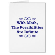 Avec des maths, les possibilités sont infinies cartes de vœux