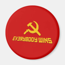 Avec le socialisme tout le monde gagne ! Satire de Magnets