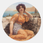 Avec les violettes tressées et la robe longue du s adhésif rond