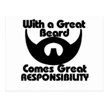 Avec une grande barbe vient le grand resposibility carte postale