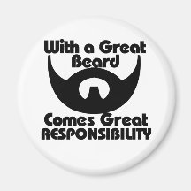 Avec une grande barbe vient le grand resposibility aimant pour réfrigérateur