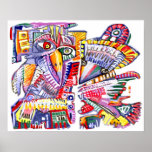 Avechuchos Precolombinos Poster
