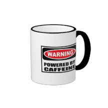 Avertissement ACTIONNÉ PAR la tasse de CAFÉINE