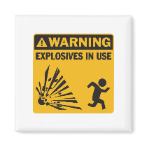Avertissement ! Aimant en service d'explosifs magnets