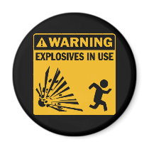 Avertissement ! Aimant en service d'explosifs magnets