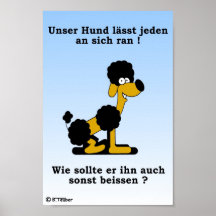 Avertissement avec le chien posters
